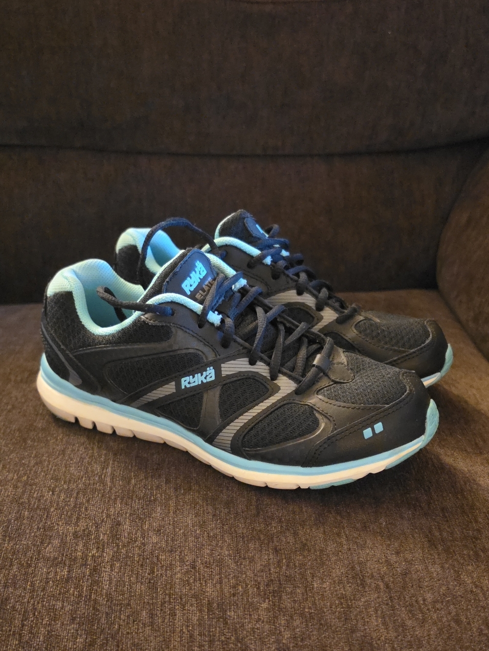 Ryka Women's Black and Light Blue Lightweight Training Shoes